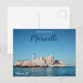 Marseille Frankrijk Kasteel Reisansichtkaart Briefkaart (Voorkant / Achterkant)
