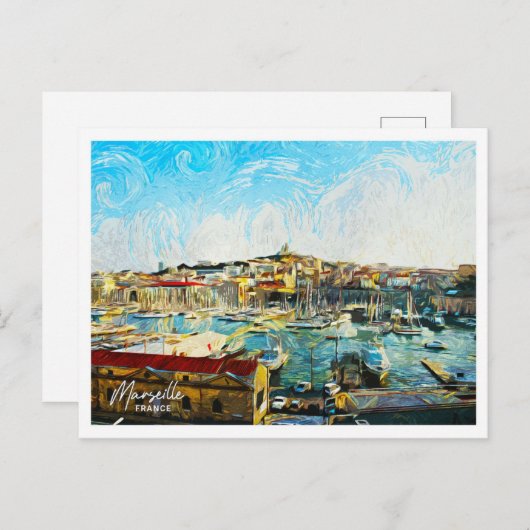 Marseille Frankrijk Mooi olieverflandschap Briefkaart (Voorkant / Achterkant)