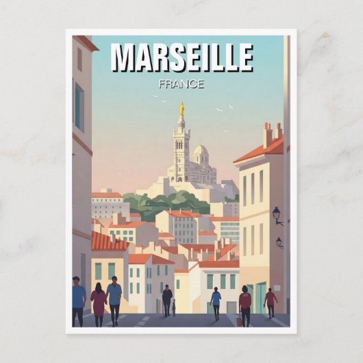 Marseille Frankrijk Reizen Briefkaart (Voorkant)