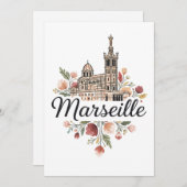 Marseille Frankrijk Reizen Feestdagenkaart (Voorkant / Achterkant)