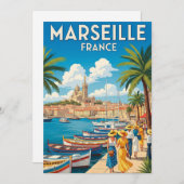  Marseille Frankrijk Reizen Feestdagenkaart (Voorkant / Achterkant)