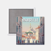 Marseille Frankrijk Reizen Magneet (Voorkant / Achterkant)