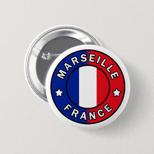 Marseille Frankrijk Ronde Button 5,7 Cm (Voorkant /achterkant)