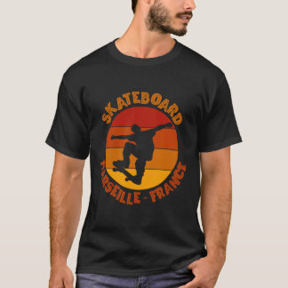 Marseille Frankrijk Skateboarder Urn Skateboarden  T-shirt