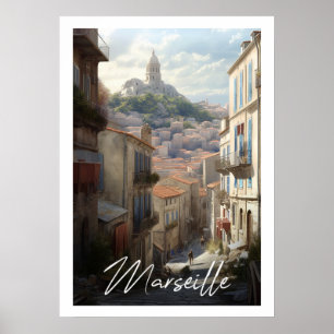 Marseille - illustratie poster