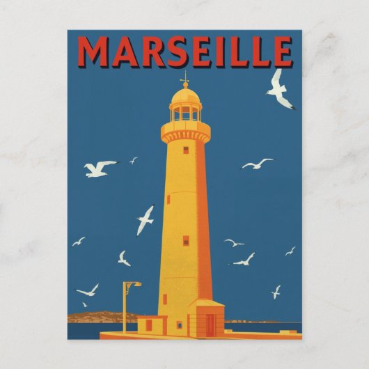 Marseille Lighthouse French Riviera Travel Briefkaart (Voorkant)