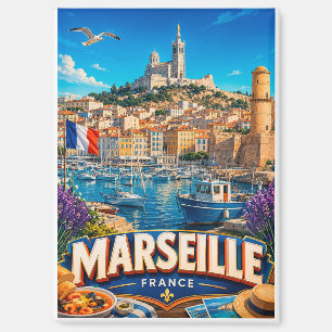 🧲 Marseille Oude Haven Reis Herinnering Frankrijk Magneet