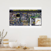 Marseille Pleiades Patroon 2 Poster (Keuken)