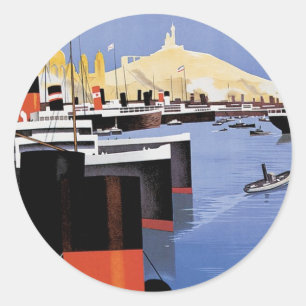 Marseille Poster Ronde Sticker