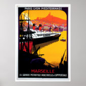 Marseille Ship Advertisement Poster (Voorkant)