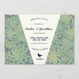 Marsh Bird Wedding Invitation Kaart