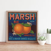 Marsh Brand | citrusetiket Poster