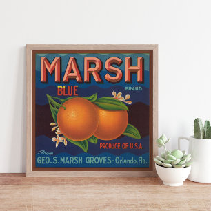 Marsh Brand    citrusetiket Poster