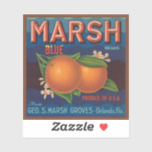 Marsh Brand |  citrusetiket Sticker (Vel)