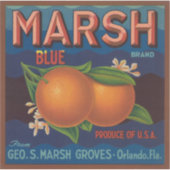 Marsh Brand |  citrusetiket Sticker (Voorkant)