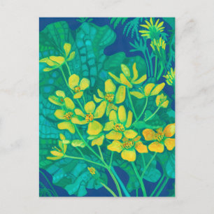 Marsh Marigold Summer Wildbloemen Floral Painting Briefkaart