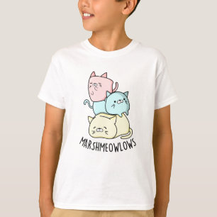 Marsh-meow-lows Grappige Kat Marshmallow Pun T-shirt