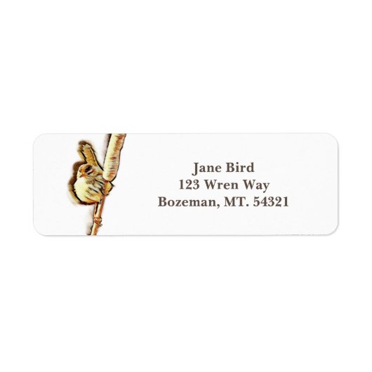 Marsh Wren Return Address Labels (Voorkant)