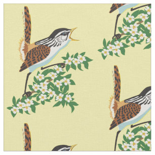 Marsh wren songbird stof