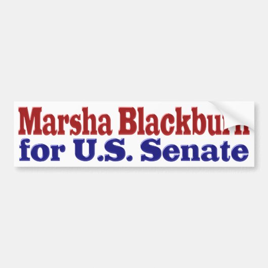 Marsha Blackburn voor U. S. Senate Bumpersticker (Voorkant)