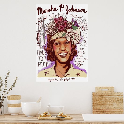 Marsha P Johnson Poster (Keuken)