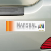 "Marshal 2" van de heer Flagman Bumpersticker (Op auto)