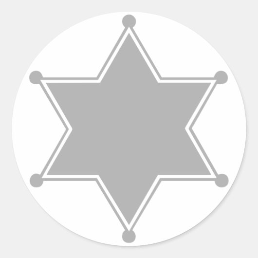 Marshal Badge Ronde Sticker (Voorkant)