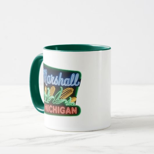 Marshal Michigan Neon Corn Sign Mok (Voorkant links)