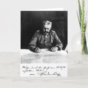 Marshal Paul von Hindenburg, 1914 Kaart