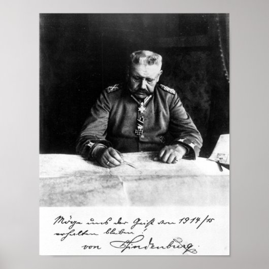 Marshal Paul von Hindenburg, 1914 Poster (Voorkant)