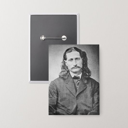 Marshal Wild Bill Hickok Old West Gunfighter Button (Voorkant / Achterkant)