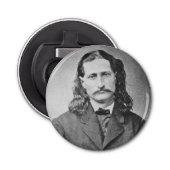 Marshal Wild Bill Hickok Old West Gunfighter Button Flesopener (Voorkant)
