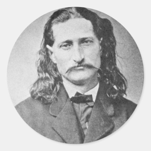 Marshal Wild Bill Hickok Old West Gunfighter Ronde Sticker (Voorkant)