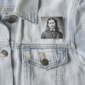 Marshal Wild Bill Hickok Old West Gunfighter Vierkante Button 5,1 Cm (In situ)