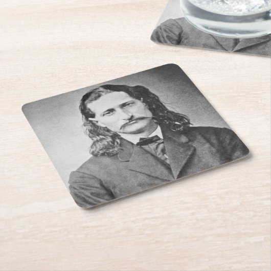 Marshal Wild Bill Hickok Old West Gunfighter Vierkante Kartonnen Onderzetter (Schuin)