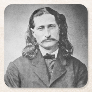 Marshal Wild Bill Hickok Old West Gunfighter Vierkante Kartonnen Onderzetter