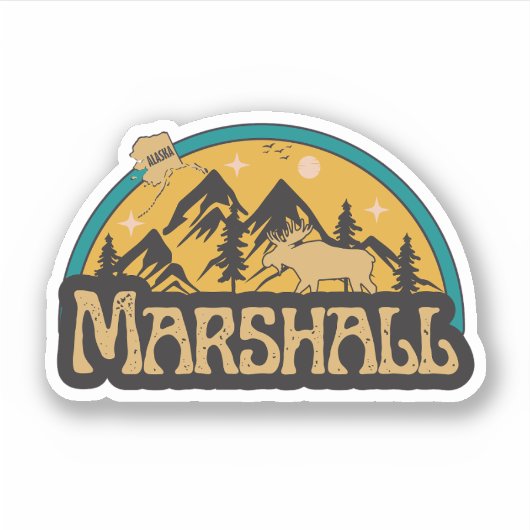 Marshall, Autocollant Alaska (Devant)
