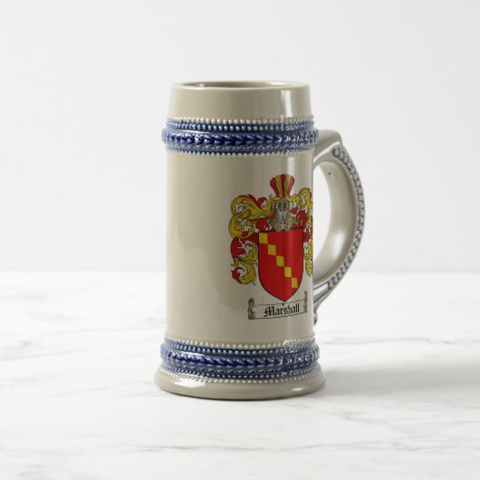 Marshall Coat of Arms Stein / Marshall Crest Stein Bierpul (Voorkant rechts)