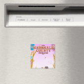 Marshall County '1836' Indiana reisposter. Magneet (Insitu (Vaatwasser))