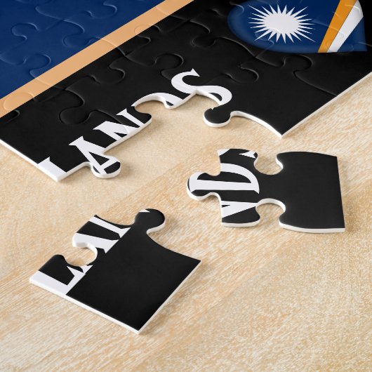 Marshall Flag & Marshall Land / Marshall Island Legpuzzel (Zijkant)