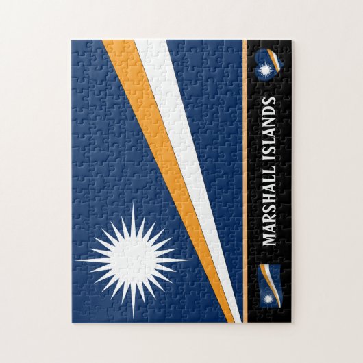 Marshall Flag & Marshall Land / Marshall Island Legpuzzel (Verticaal)