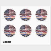 Marshall Islands American USA Ronde Sticker (Vel)