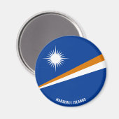 Marshall Islands Flag Charming Patriotic Magneet (Voorkant / Achterkant)