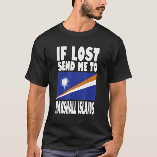 Marshall Islands Flag Design Indien verloren, stuu T-shirt (Voorkant)