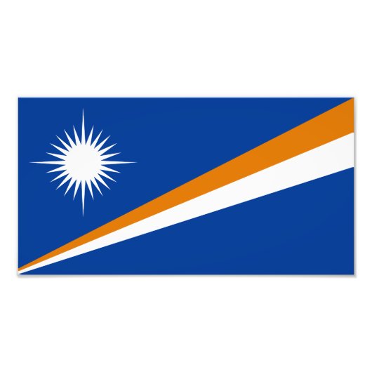 Marshall Islands Flag Foto Afdruk (Voorkant)