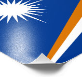 Marshall Islands Flag Foto Afdruk (Hoek)