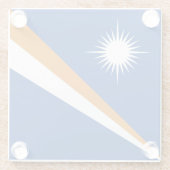 Marshall Islands Flag Glazen Onderzetter (Achterkant)