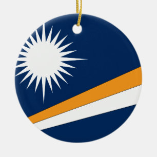 Marshall Islands Flag Keramisch Ornament