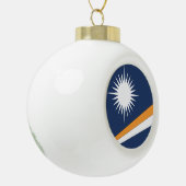 Marshall Islands Flag Keramische Bal Ornament (Links)