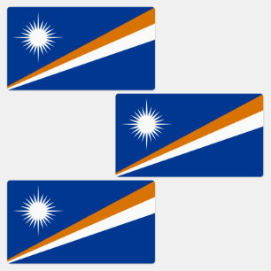 Marshall Islands Flag Labels